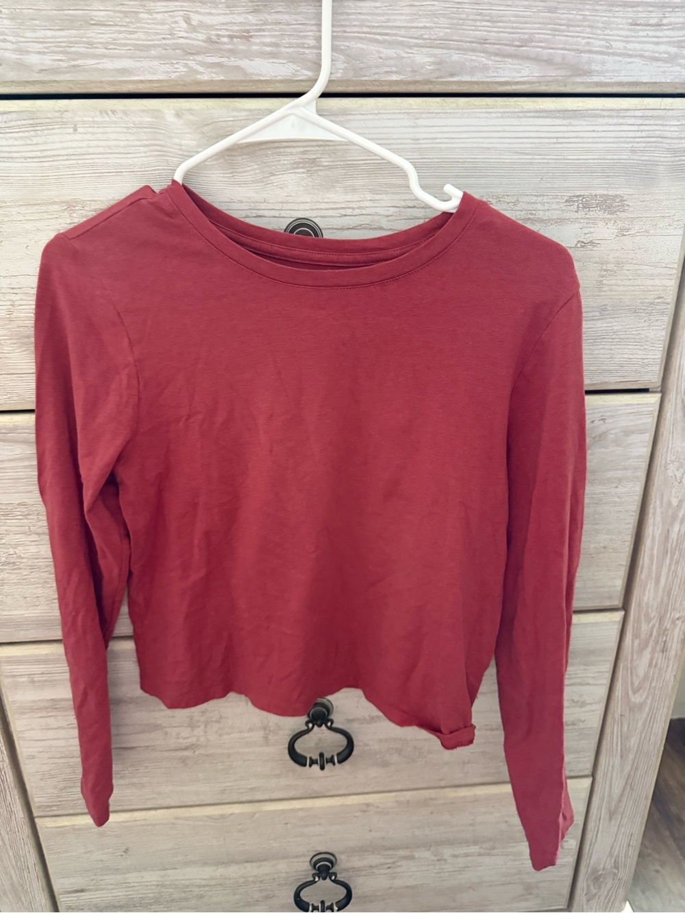 Old Navy Women's Long-Sleeve Crewneck Top - Rose Red